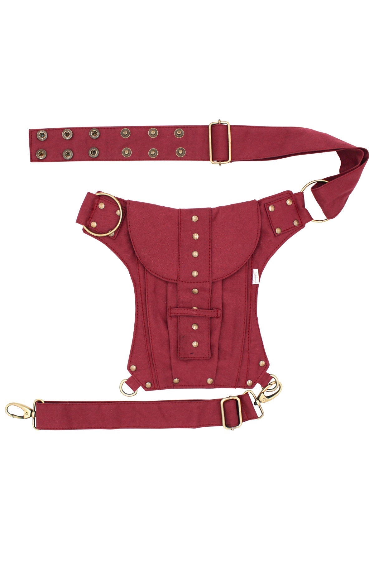 STUDDED CANVAS BELT BAG
