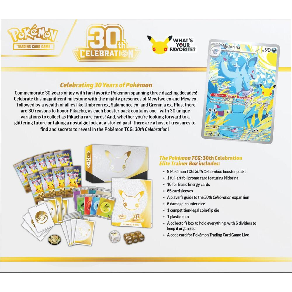 POKEMON 30TH CELEBRATION ELITE TRAINER BOX *LIMIT 1 PER CUSTOMER*