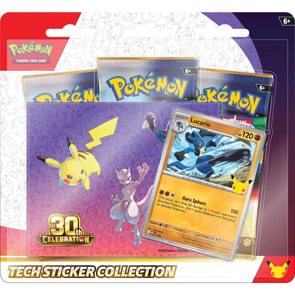 POKEMON 30TH CELEBRATION TECH STICKER COLLECTION *LIMIT 1 PER CUSTOMER*