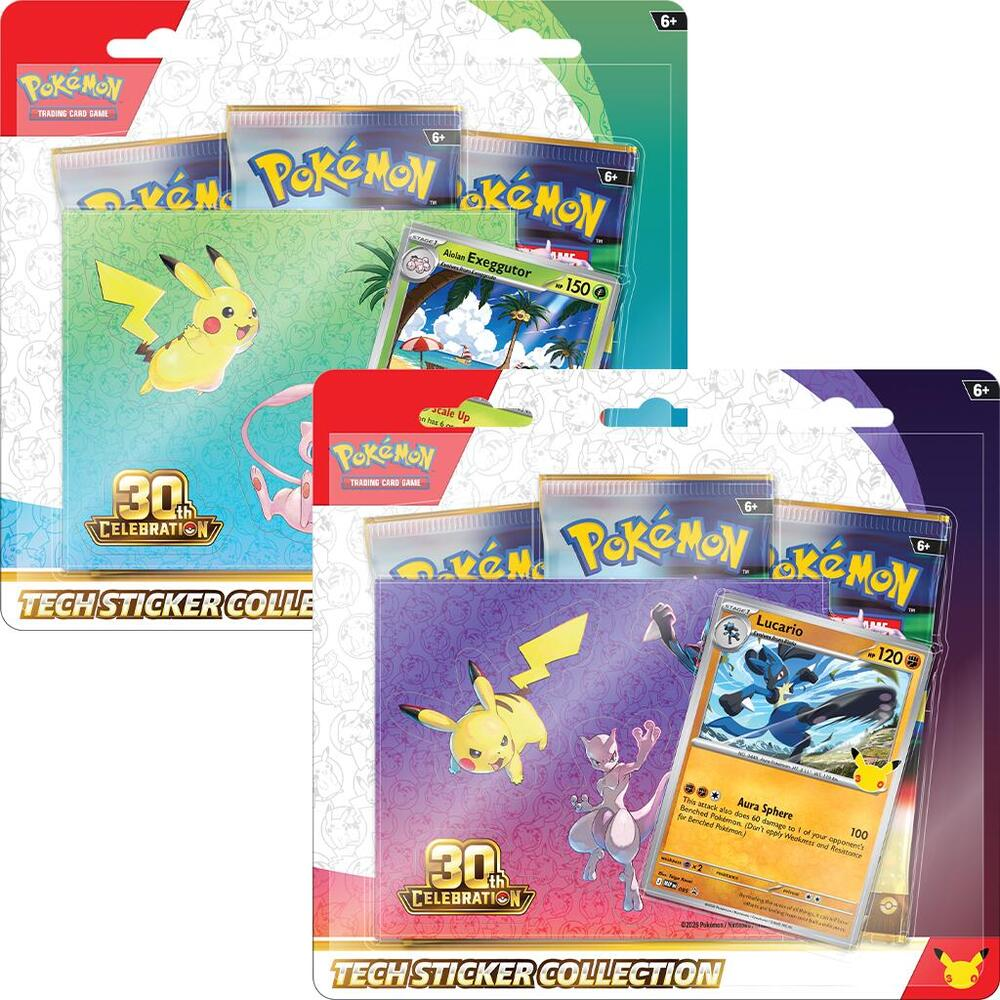 POKEMON 30TH CELEBRATION TECH STICKER COLLECTION *LIMIT 1 PER CUSTOMER*