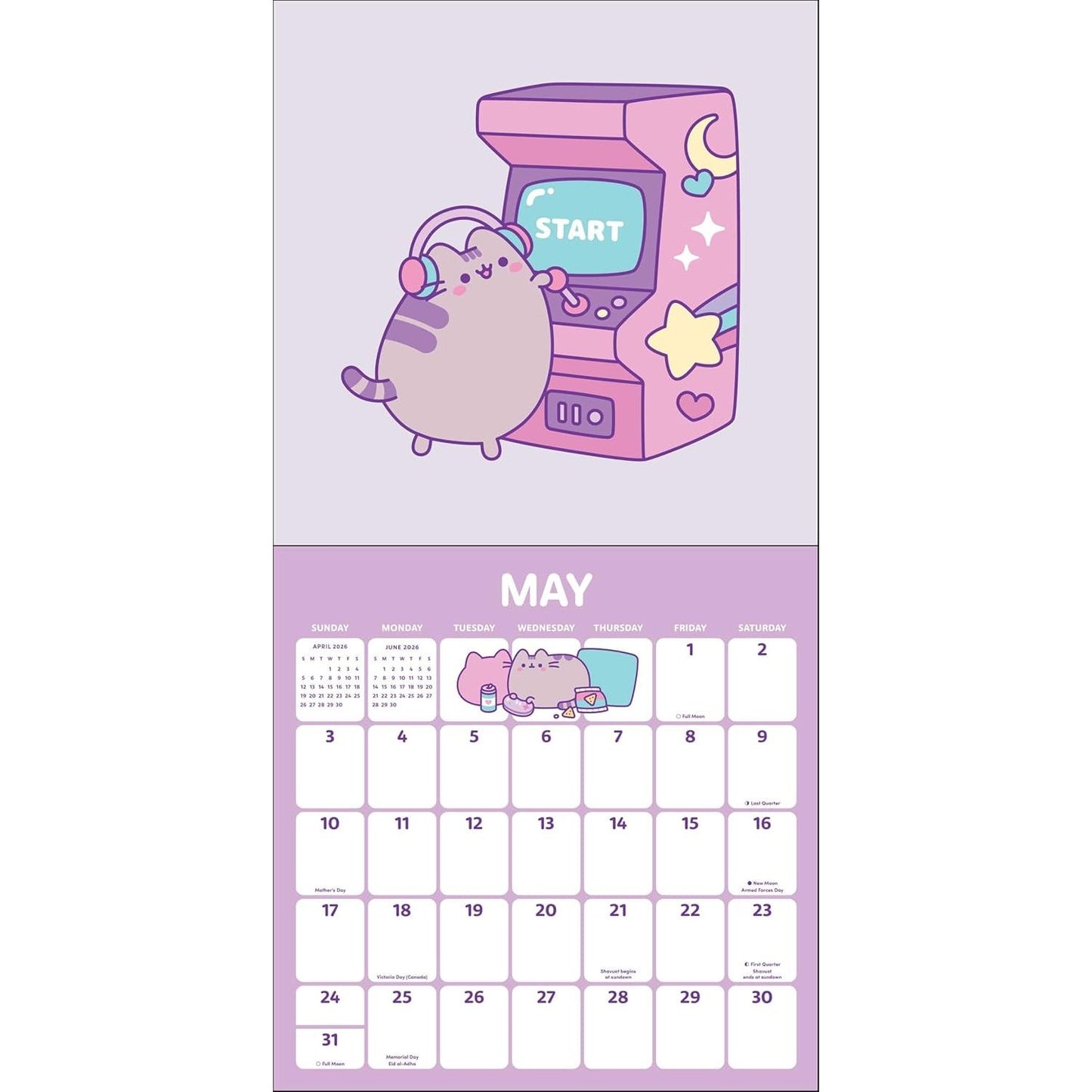 PUSHEEN DAY OFF PLANS 2026 WALL CALENDAR