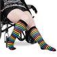 RADIANT RAINBOW KNEE HIGH SOCKS BY FOOTCLOTHES
