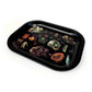 SMALL METAL DARK GEMSTONES AND CRYSTALS TRINKET TRAY
