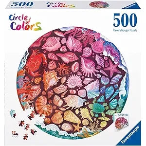 CIRCLE OF COLORS: SEASHELLS ROUND PUZZLE 500 PC