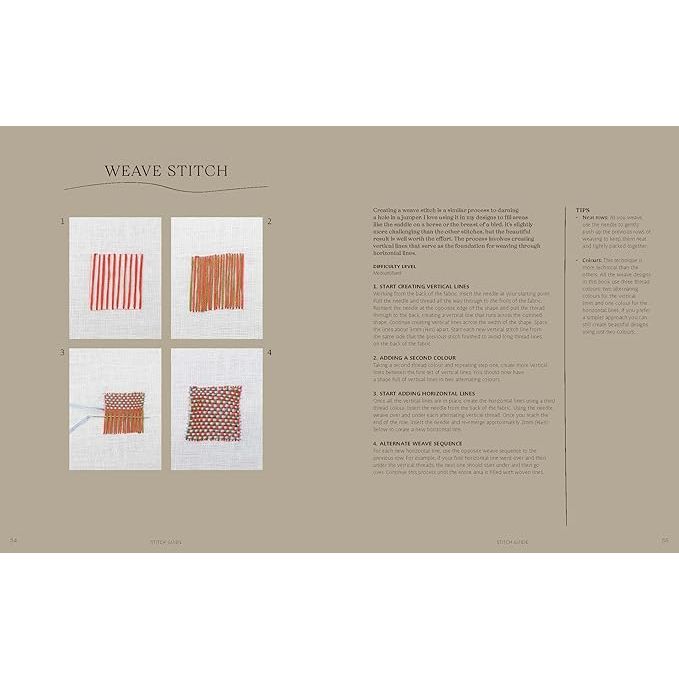 THREADS: 20 HAND EMBROIDERY DESIGNS TO ENHANCE YOUR CLOTHES BY MADELEINE KEMSLEY