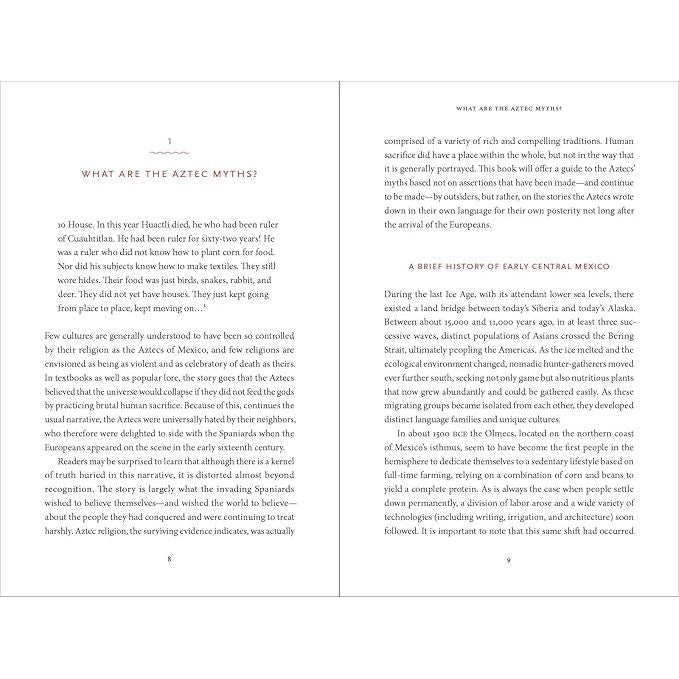 THE AZTEC MYTHS: A GUIDE TO THE ANCIENT STORIES AND LEGENDS BY CAMILLA TOWNSEND