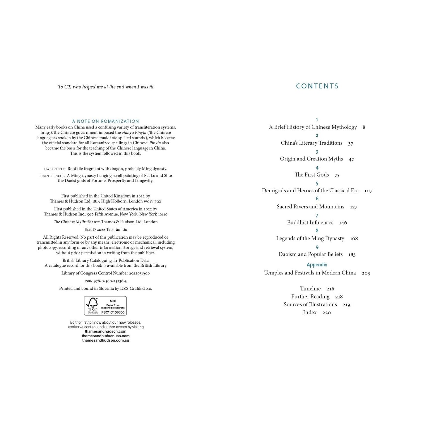 THE CHINESE MYTHS: A GUIDE TO THE GODS AND LEGENDS BY TAO TAO LIU