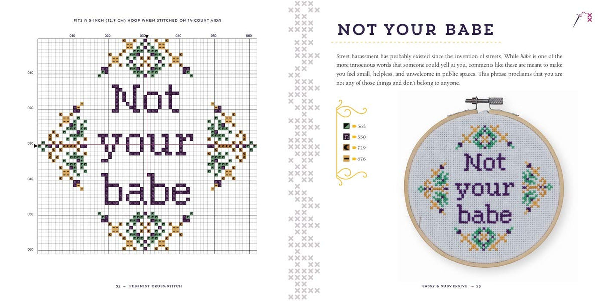 FEMINIST CROSS-STITCH: 40 BOLD & FIERCE PATTERNS BY STEPHANIE ROHR