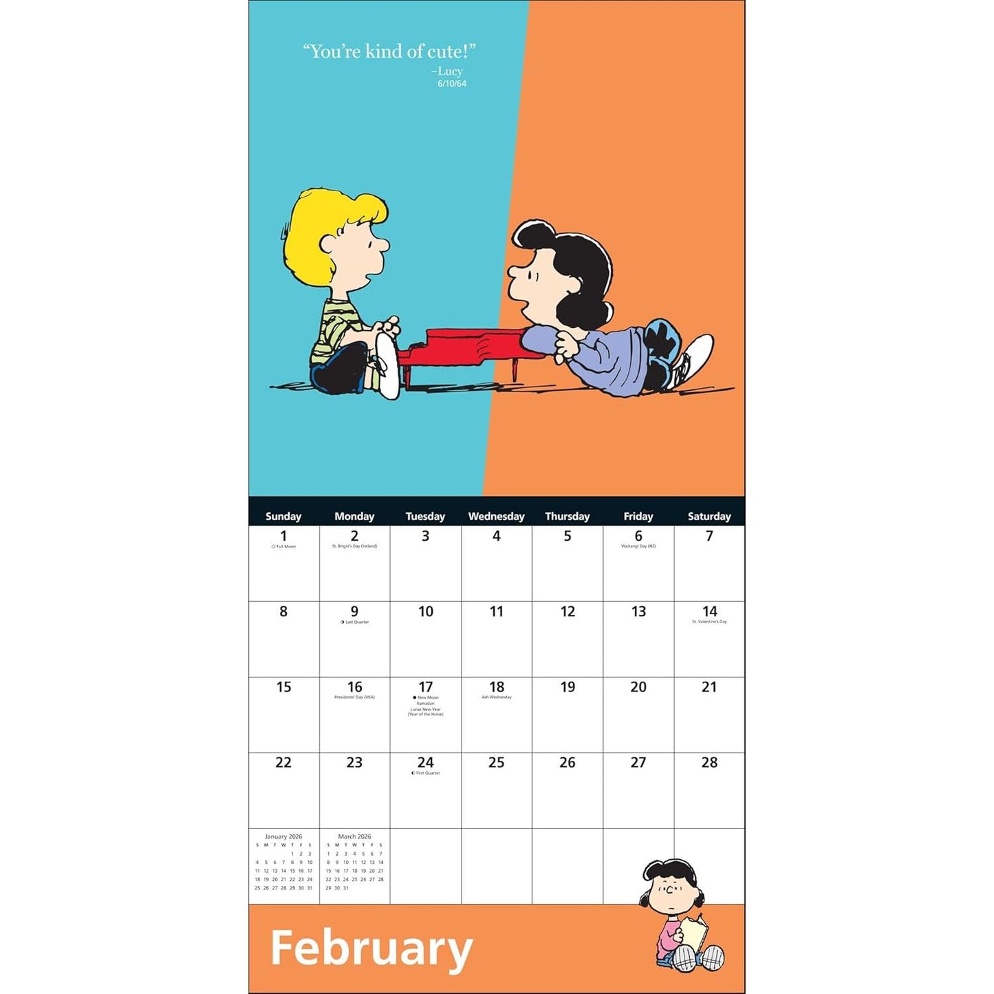 PEANUTS 2026 WALL CALENDAR