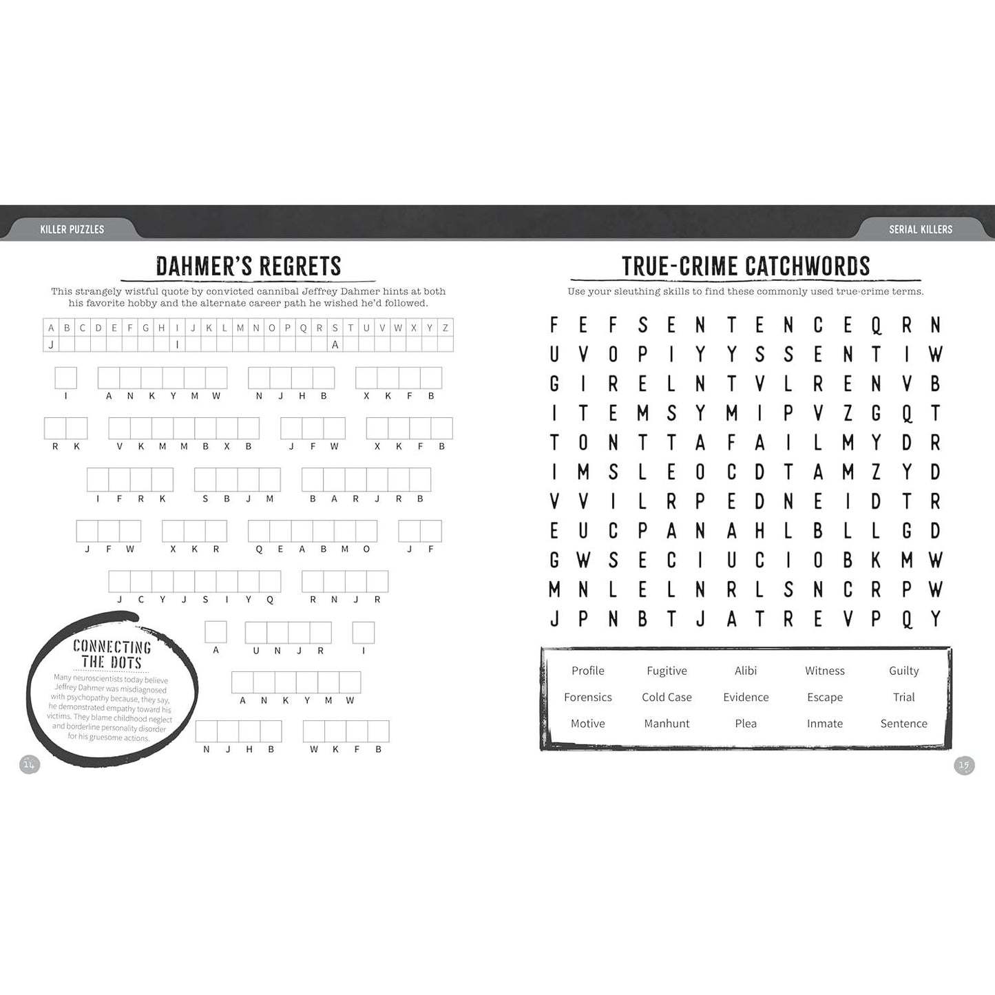 KILLER PUZZLES: CROSSWORDS, CYPHERS, CRYPTOGRAMS, AND MORE FOR THE TRUE CRIME OBSESSED