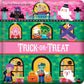TRICK OR TREAT: PADDED BOARD BOOK BY EM BRUCE AND LIV WAN