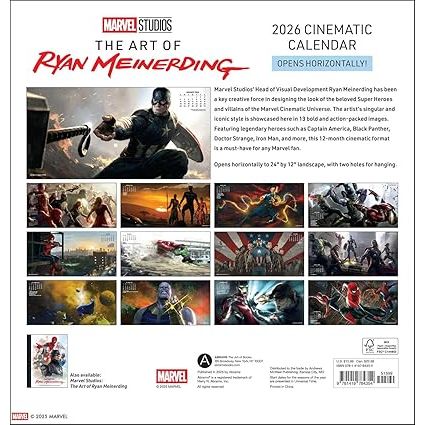 MARVEL STUDIOS: THE ART OF RYAN MEINERDING 2026 CINEMATIC WALL CALENDAR
