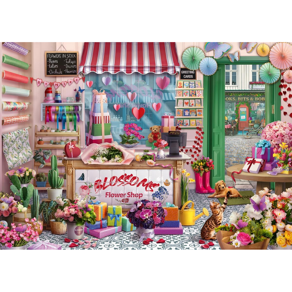 BLOSSOMS FLOWER SHOP 1000pc PUZZLE