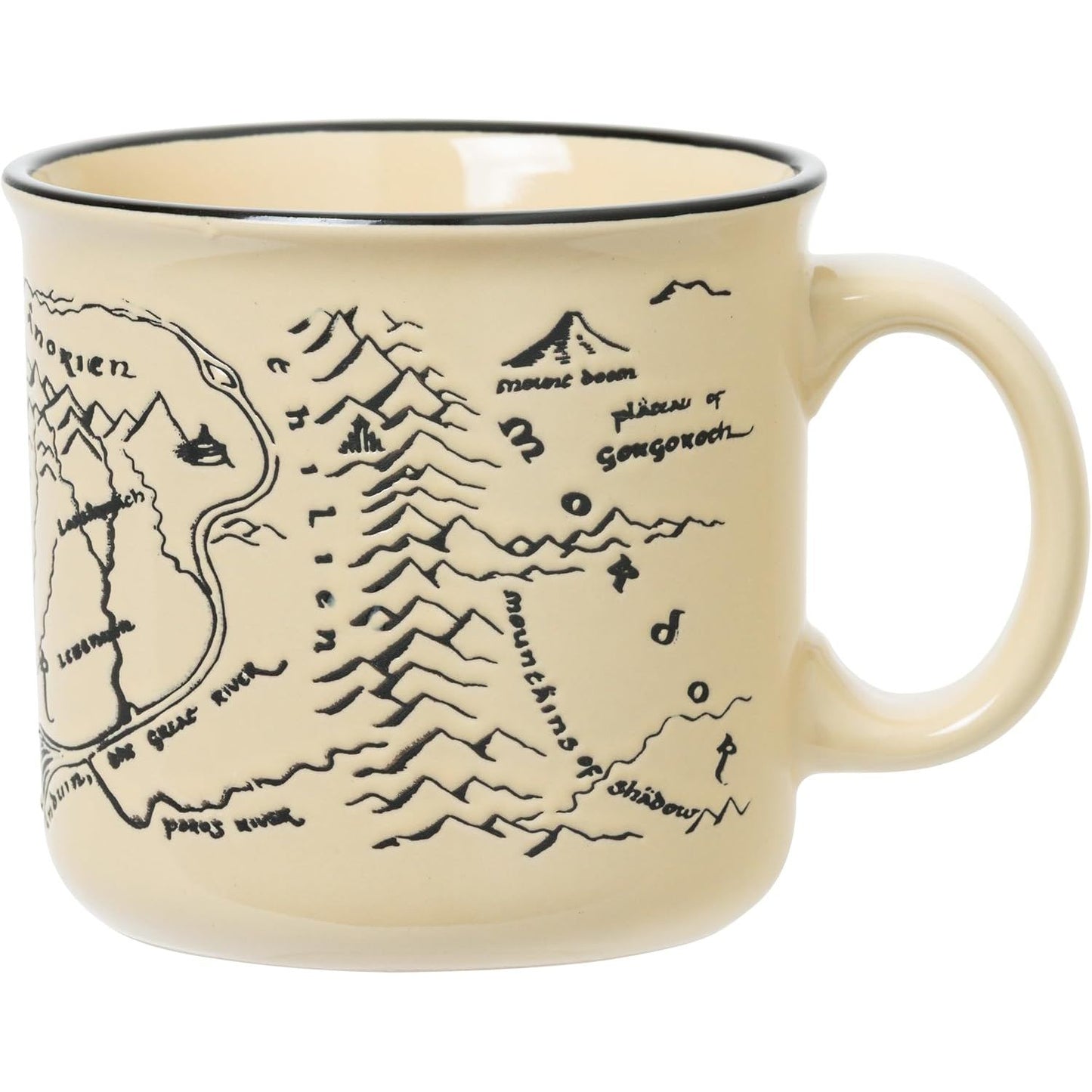 LORD OF THE RINGS MAP OF MIDDLE EARTH WAX RESIST 20OZ CAMPING MUG