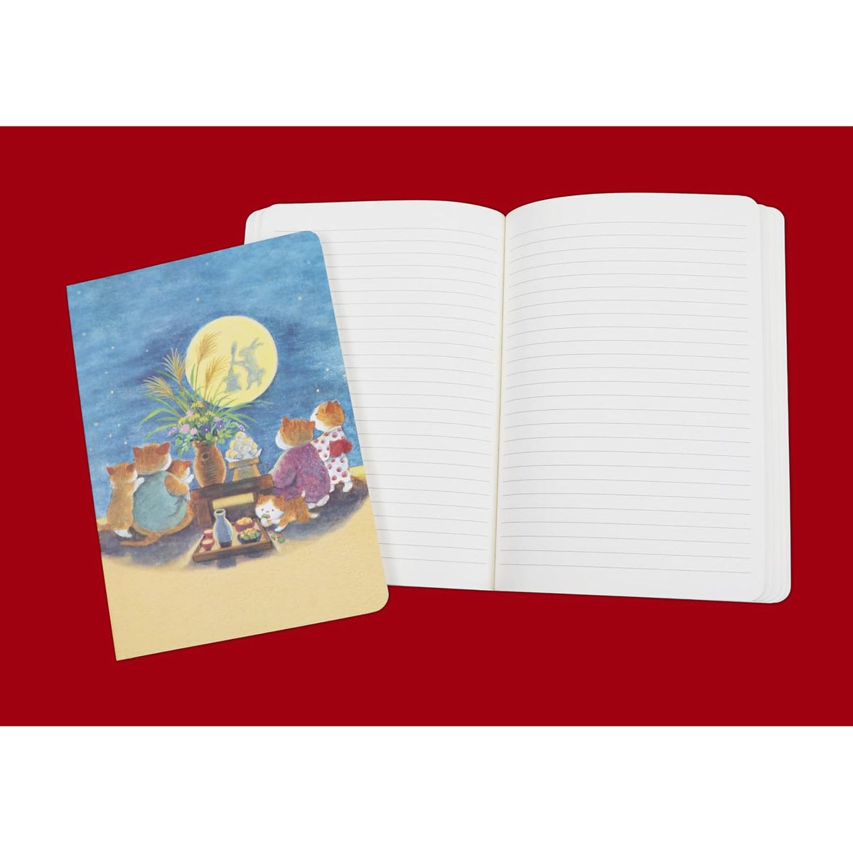 JOURNAL KAWAII CATS, LINED PAPERBACK (RABBIT MOON)