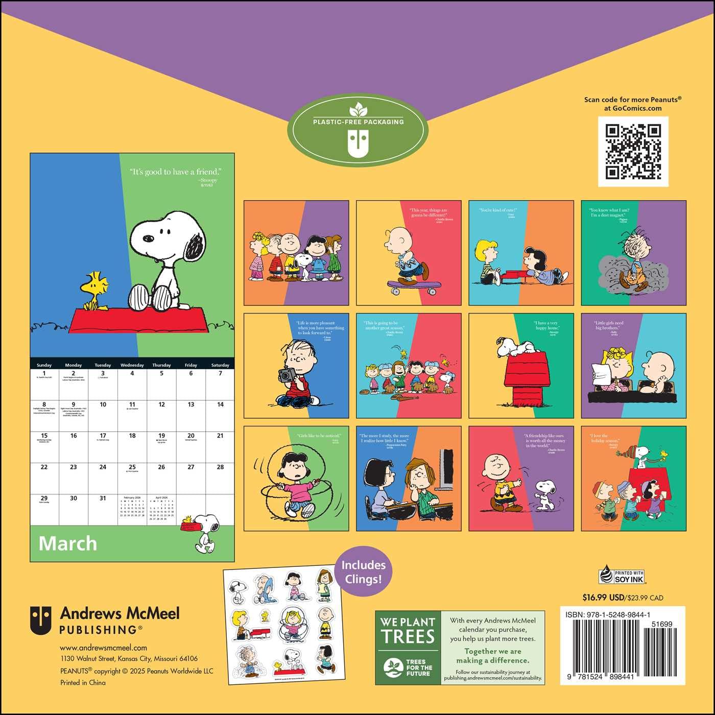 PEANUTS 2026 WALL CALENDAR