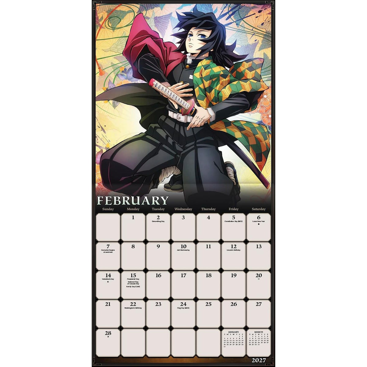 2027 DEMON SLAYER: KIMETSU NO YAIBA 16 MONTH WALL CALENDAR