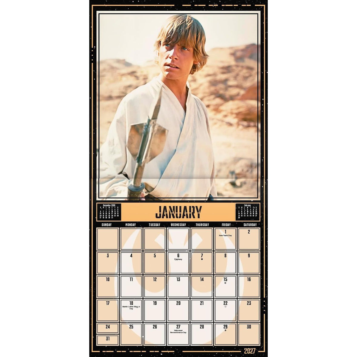 2027 STAR WARS 16 MONTH WALL CALENDAR