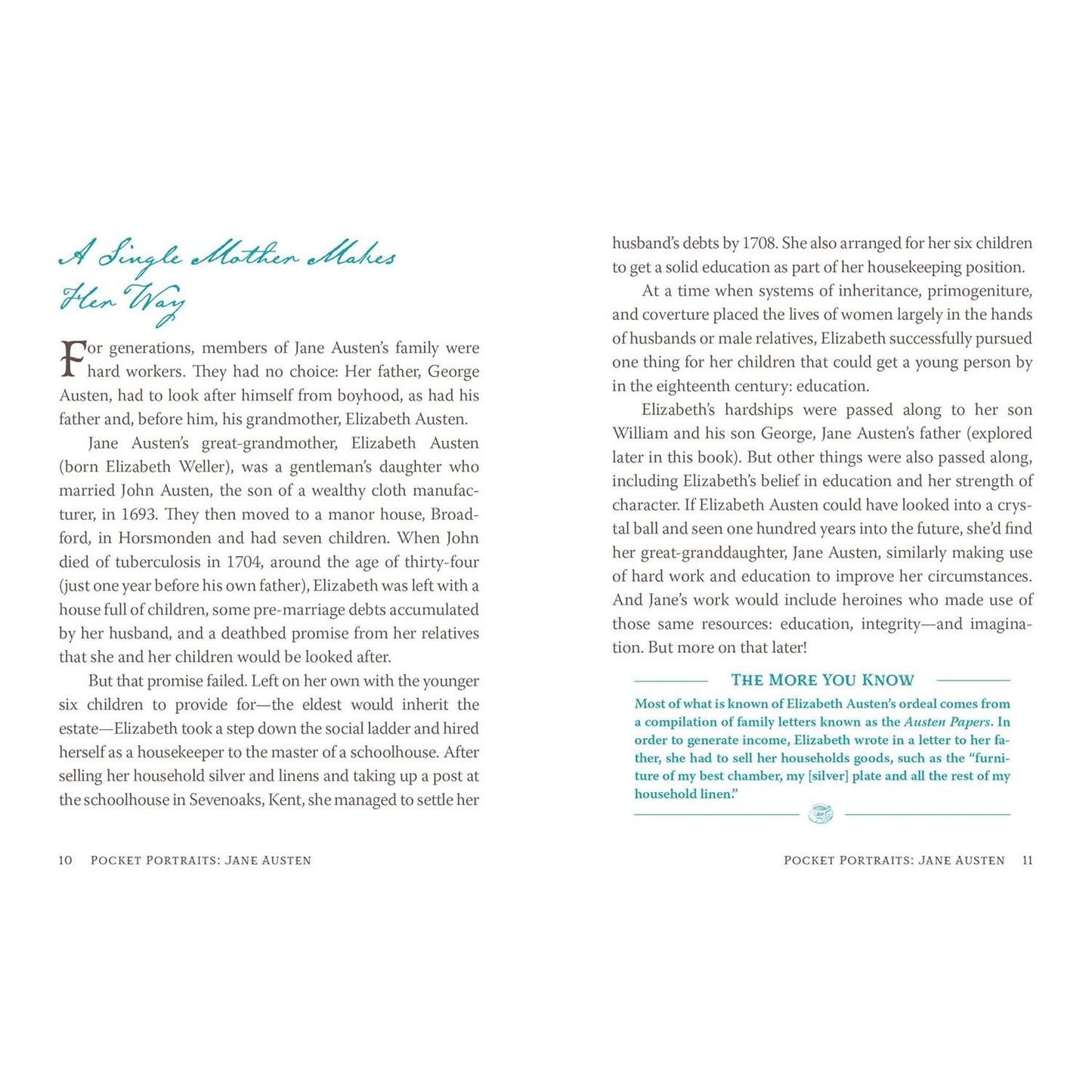 POCKET PORTRAIT: JANE AUSTEN BY JANET LEWIS SAIDI