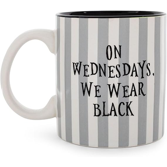 ON WEDNESDAYS WE WEAR BLACK JUMBO MUG