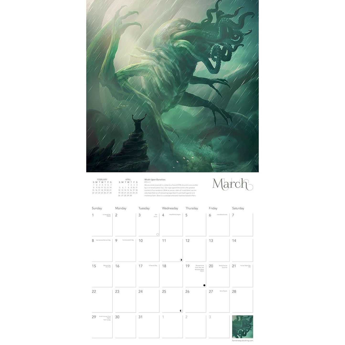CTHULHU WALL CALENDAR 2026