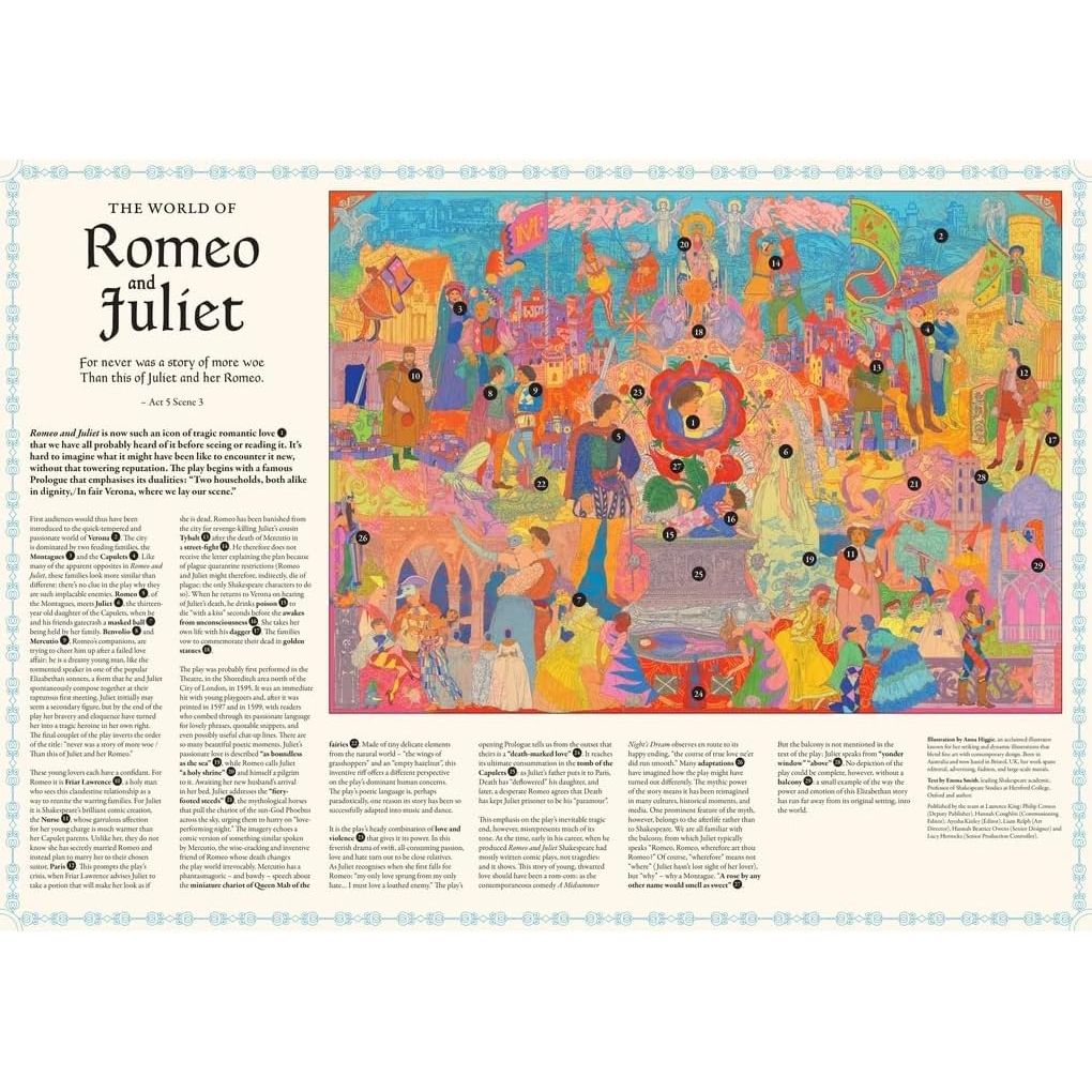 THE WORLD OF ROMEO AND JULIET: A 1000-PIECE SHAKESPEAREAN JIGSAW PUZZLE BY ANNA HIGGIE