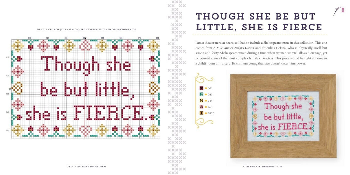 FEMINIST CROSS-STITCH: 40 BOLD & FIERCE PATTERNS BY STEPHANIE ROHR