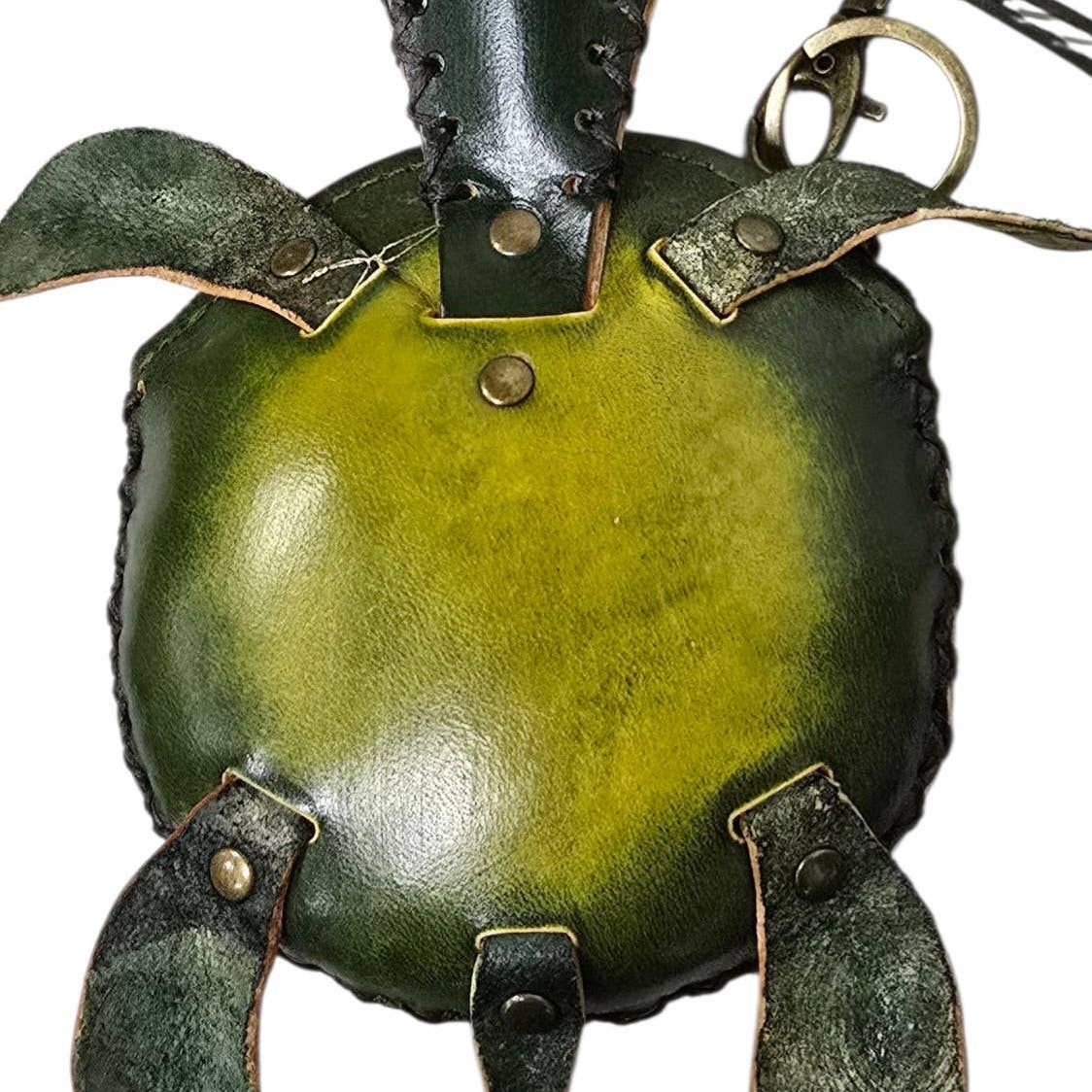 LEATHER GREEN TURTLE COINPURSE