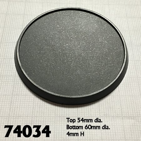 60MM LIPPED ROUND PLASTIC BASE