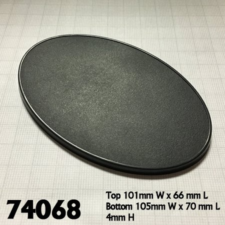 105MM X 70MM OVAL GAMING BASE (4)