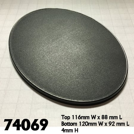 120MM X 92MM OVAL GAMING BASE (4)