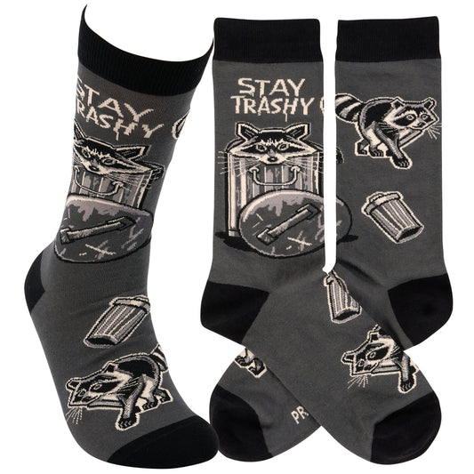 STAY TRASHY TRASH PANDA SOCKS
