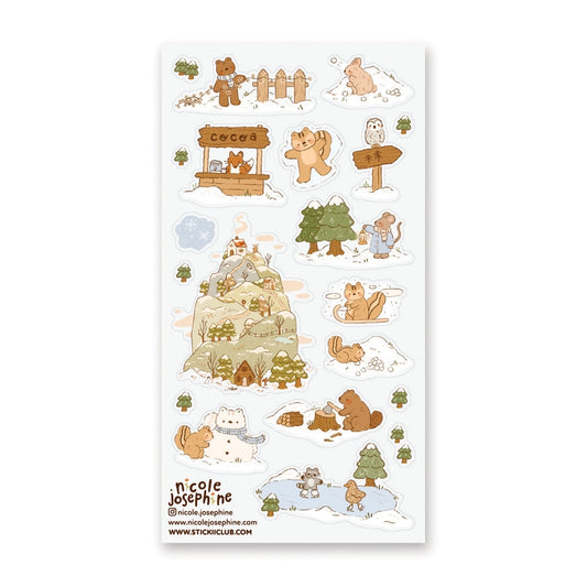 WOODLAND WINTER STICKER SHEET