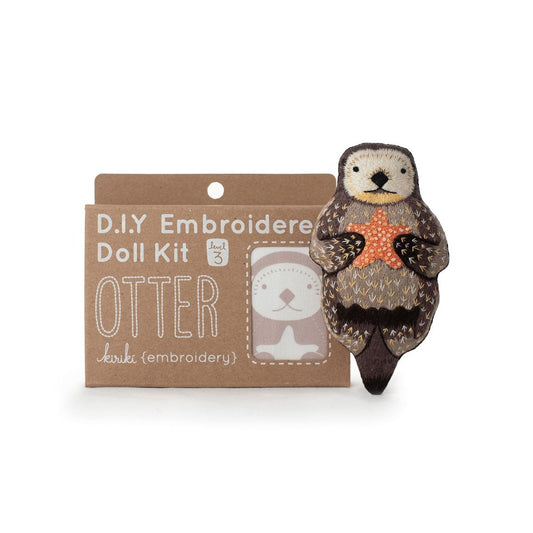 D.I.Y. OTTER EMBROIDERED DOLL KIT