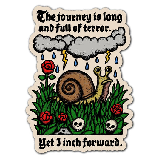 THE JOURNEY IS LONG STICKER