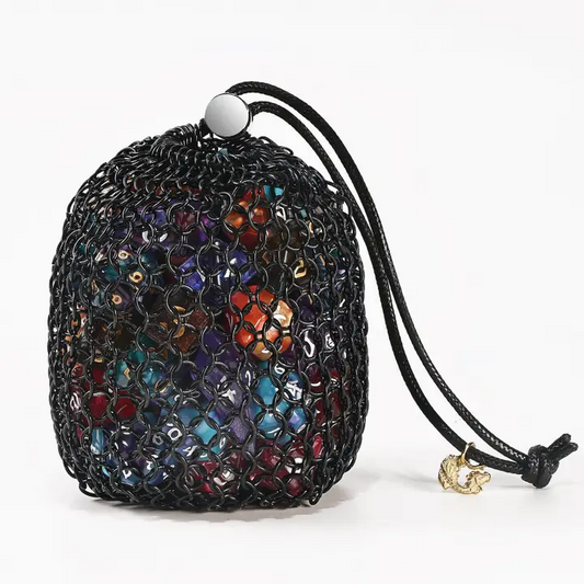 HERO'S CHAINMAIL DICE BAG - BLACK