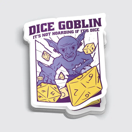 DICE THROWING GOBLIN STICKER
