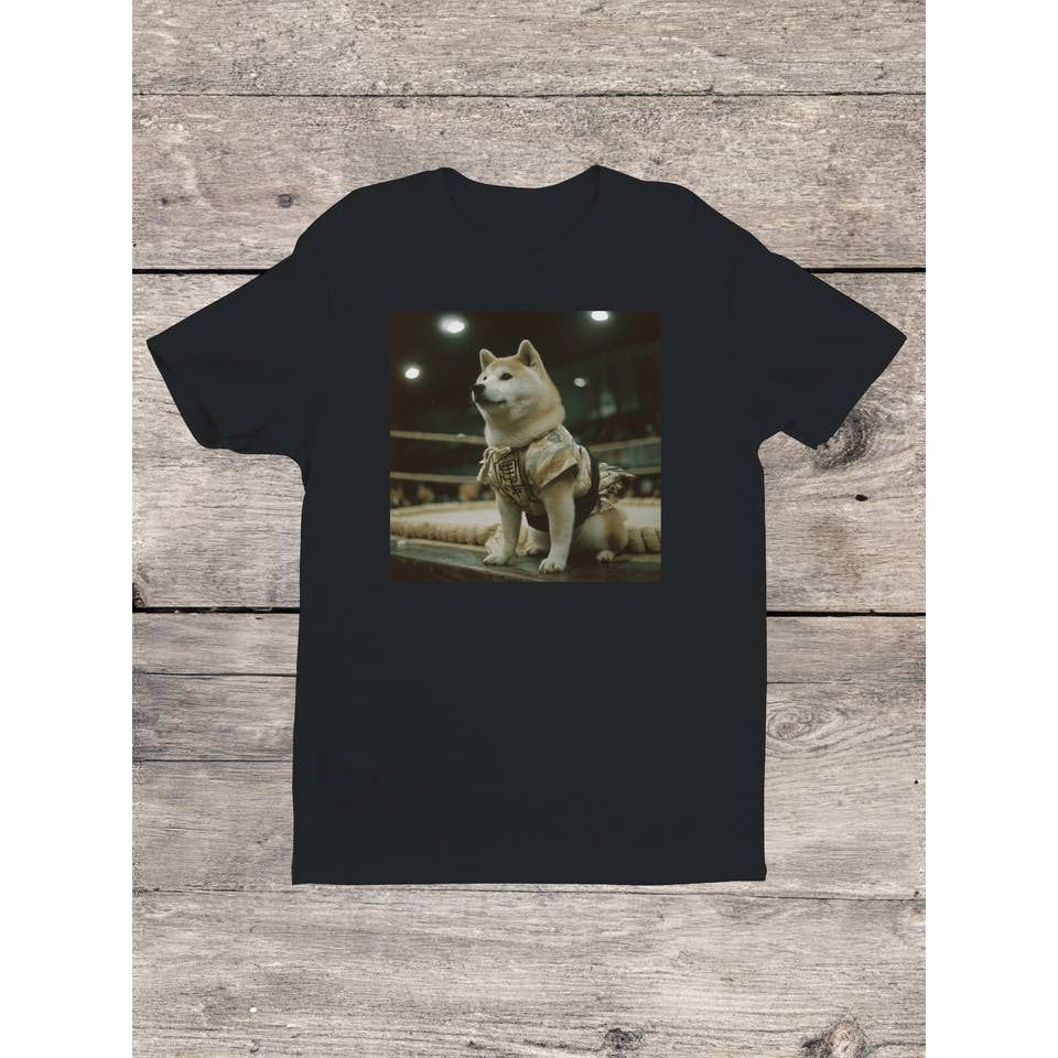 SHIBA INU IN SAMURAI ARMOR T-SHIRT
