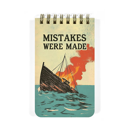 MISTAKES WERE MADE - 3X5" SPIRAL MEMO NOTEPAD