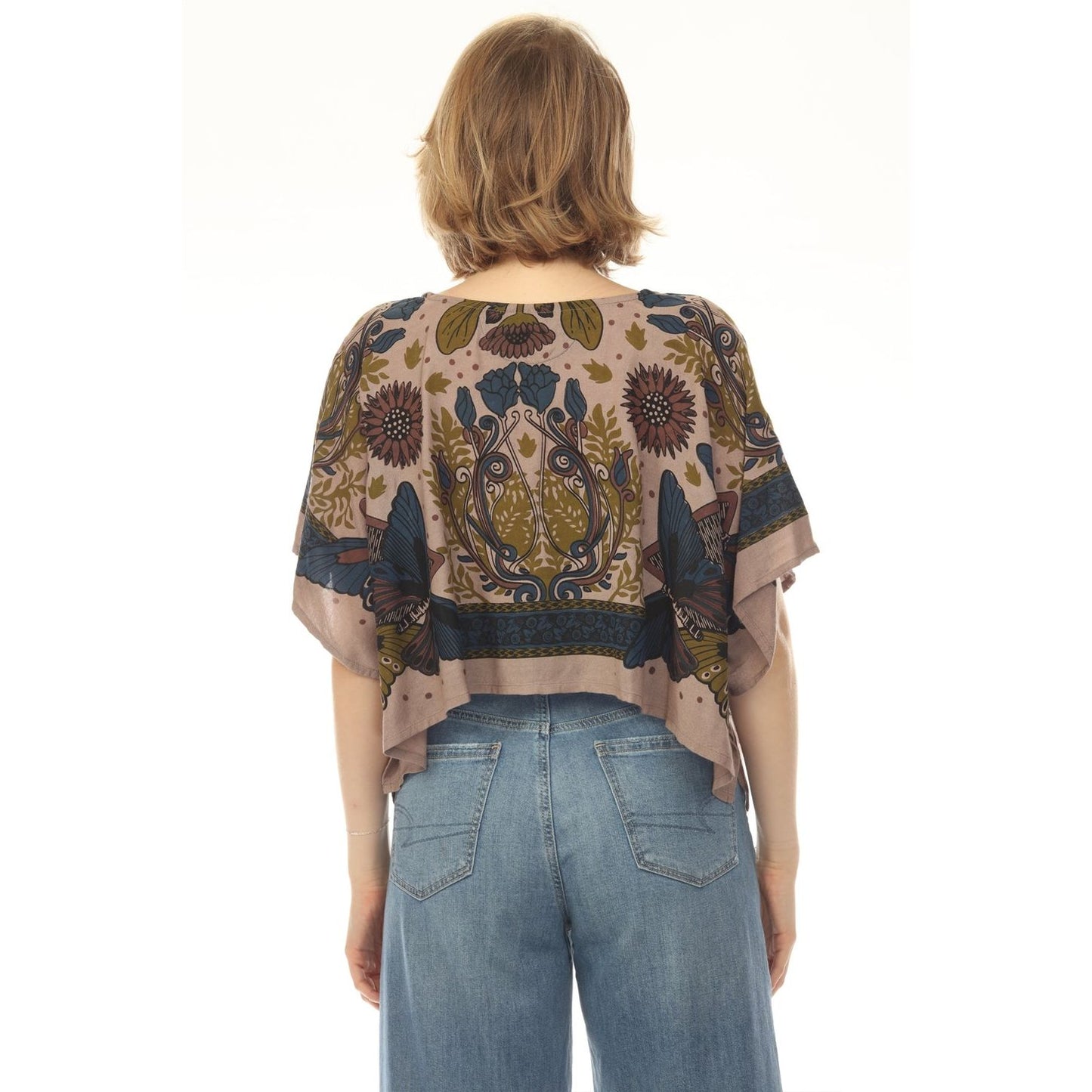 BUTTERFLY SCARF CROP TOP