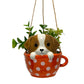 PUPS IN CUPS MINI HANGING PLANTER