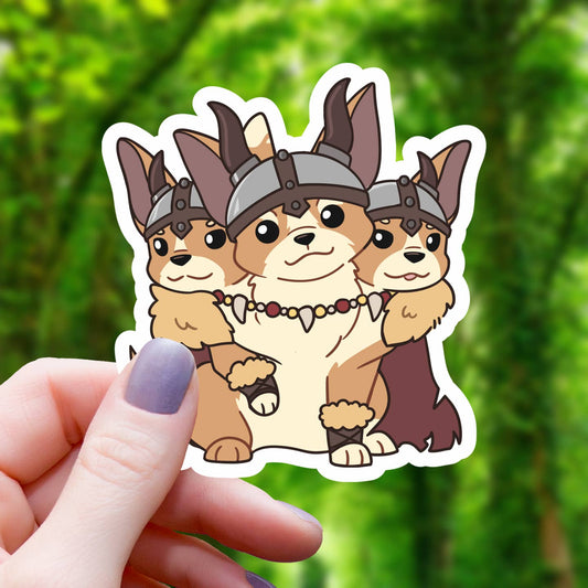 CERBERUS BARBARIAN STICKER