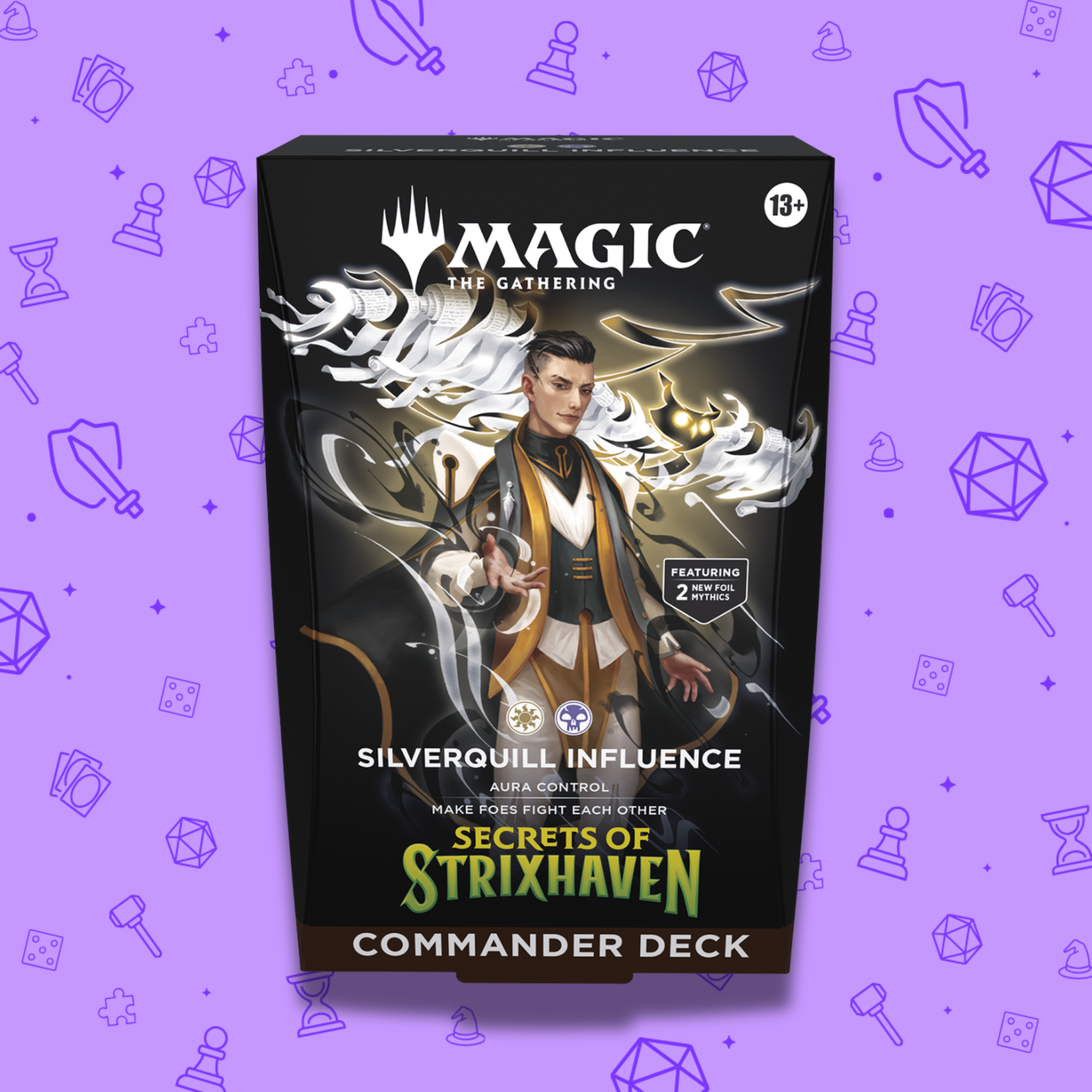 SECRETS OF STRIXHAVEN SILVERQUILL INFLUENCE COMMANDER DECK – Games and Stuff