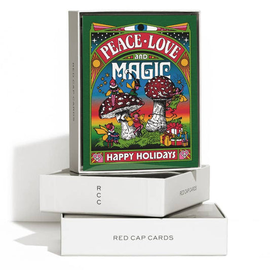 PEACE LOVE AND MAGIC GREETING CARD