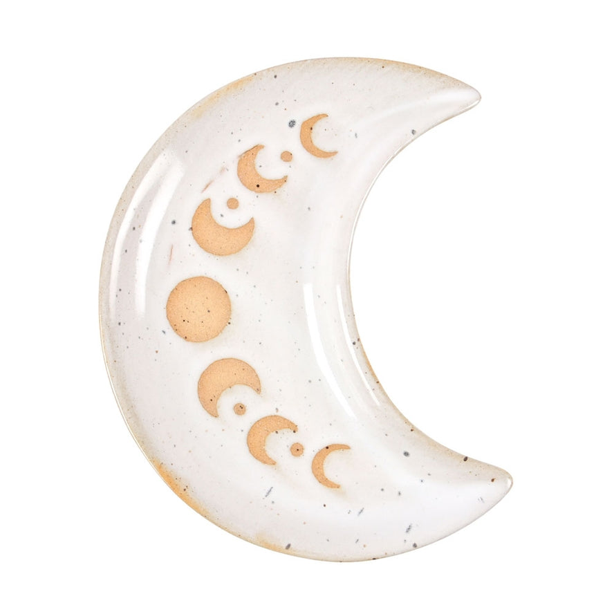 PALE MOONLIGHT MOON TRINKET DISH