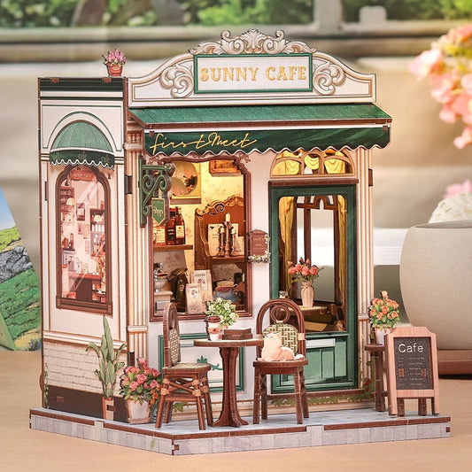 SUNNY CAFE MINIATURE BOOK NOOK KIT