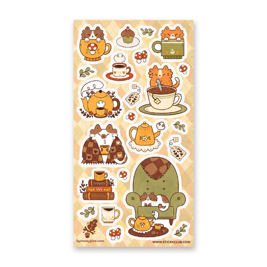 COZY CATS STICKER SHEET