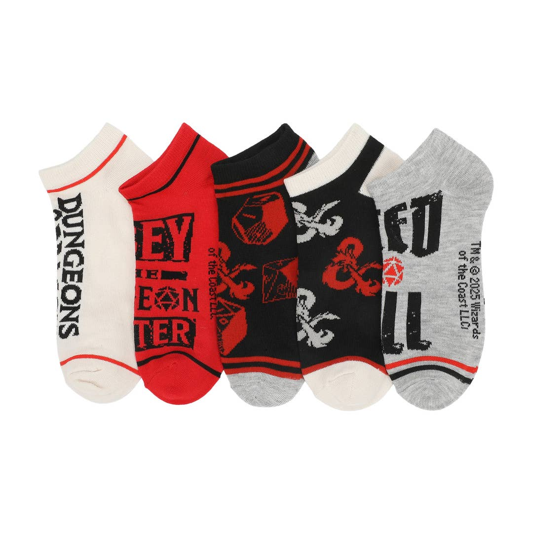 DUNGEONS & DRAGONS 5 PACK ANKLE SOCKS