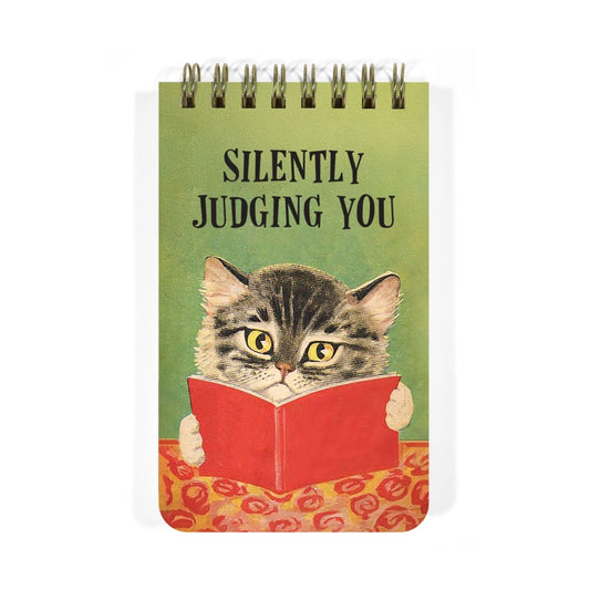 SILENTLY JUDGING YOU SPIRAL MEMO NOTEPAD