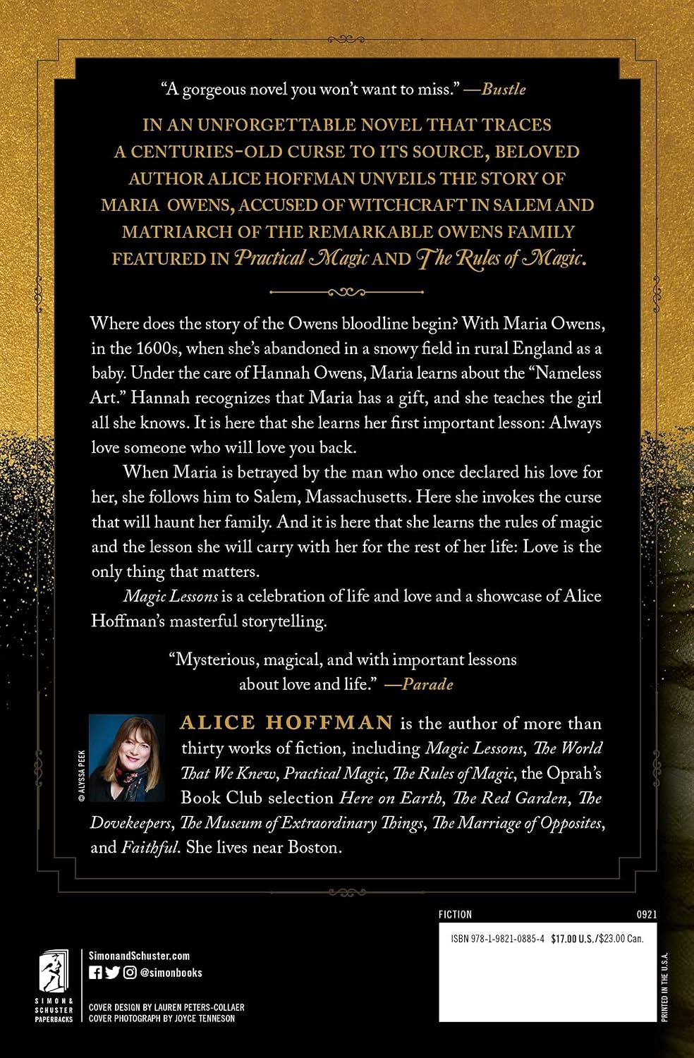 MAGIC LESSONS BY ALICE HOFFMAN